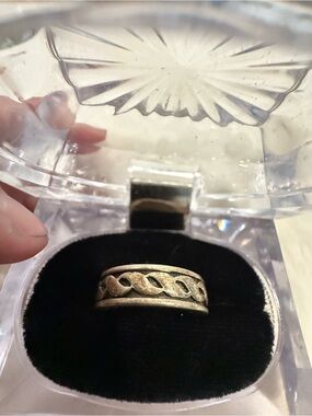 Navajo Silver-Tone Celtic Knot Band Ring ( set)